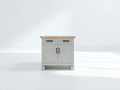 Buffet - bois - panneaux de bois - métal - 80 x 45 x 90 cm - gris clair-bois naturel - style contemporain