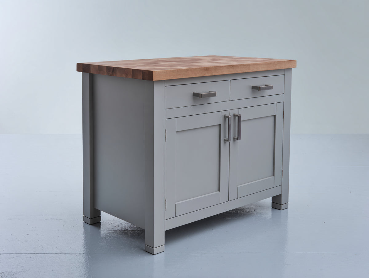 Buffet - bois - panneaux de bois - métal - 95 x 45 x 90 cm - gris-bois naturel - style contemporain