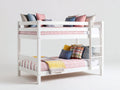 Lits superposés - bois - 205 x 105 x 170 cm - blanc - style contemporain