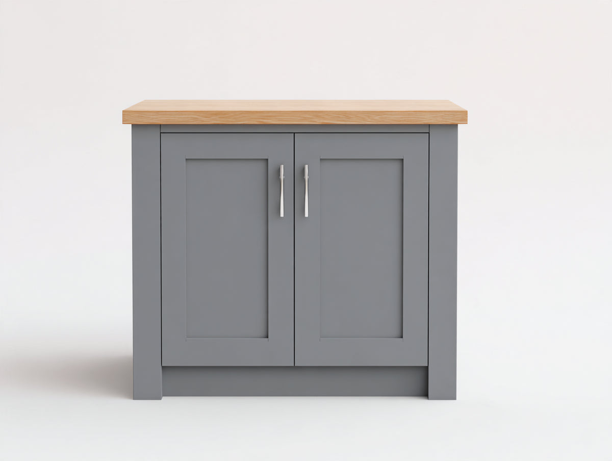 Buffet - bois - panneaux de bois - métal - 92 x 44 x 88 cm - gris-bois naturel - style contemporain