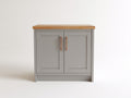 Buffet - bois - panneaux de bois - métal - 90 x 45 x 88 cm - gris-bois naturel - style contemporain