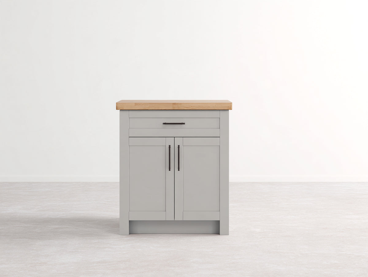 Buffet - bois - panneaux de bois - métal - 80 x 45 x 90 cm - gris-bois naturel - style moderne
