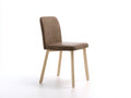 Chaise de salle à manger - tissu - bois - 50 x 56 x 85 cm - brun-bois naturel - style contemporain