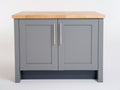 Buffet - bois-panneaux de bois-métal - 104 x 45 x 90 cm - gris-bois naturel - style contemporain