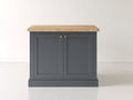 Buffet - bois - panneaux de bois - 100 x 45 x 90 cm - gris-bois naturel - style contemporain