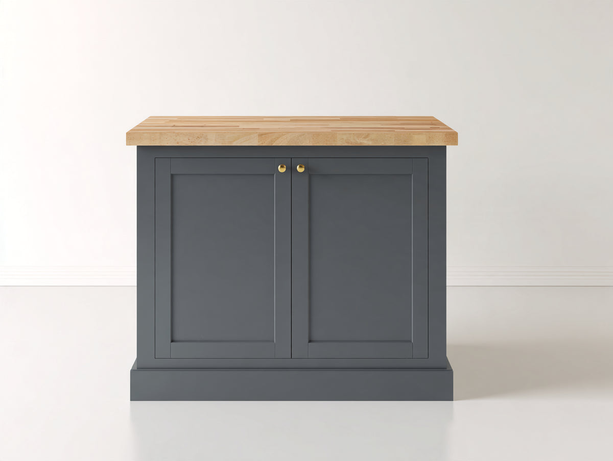 Buffet - bois - panneaux de bois - 100 x 45 x 90 cm - gris-bois naturel - style contemporain