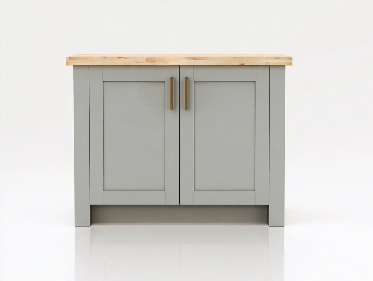 Buffet - bois - panneaux de bois - métal - 96 x 44 x 89 cm - gris-bois naturel - style contemporain