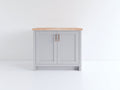 Buffet - bois - panneaux de bois - métal - 88 x 42 x 86 cm - gris clair-bois naturel - style contemporain