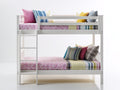 Lits superposés - bois - 205 x 105 x 172 cm - blanc - style moderne
